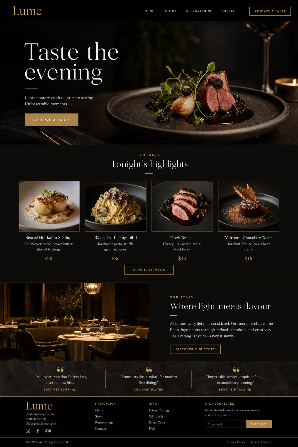 Restaurant booking app example