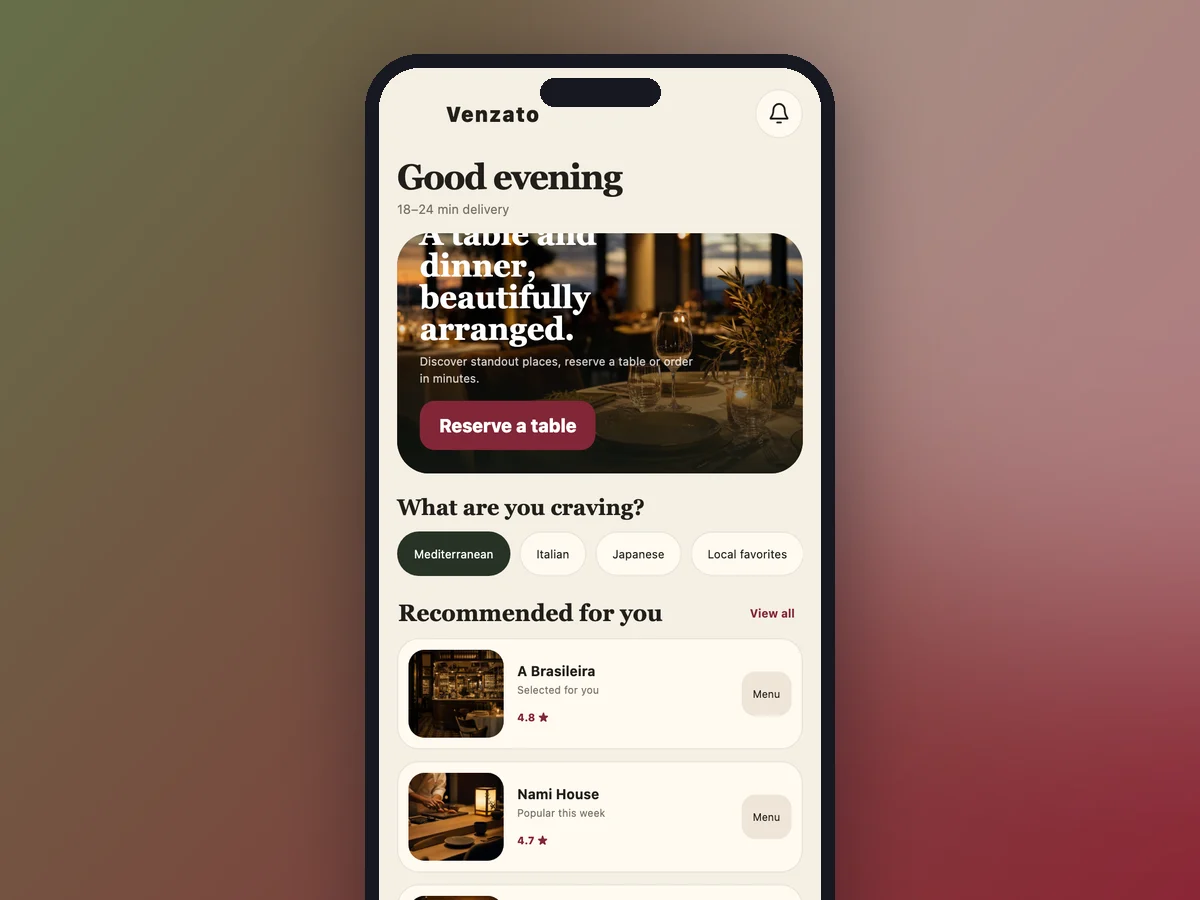 Restaurant Orders template preview