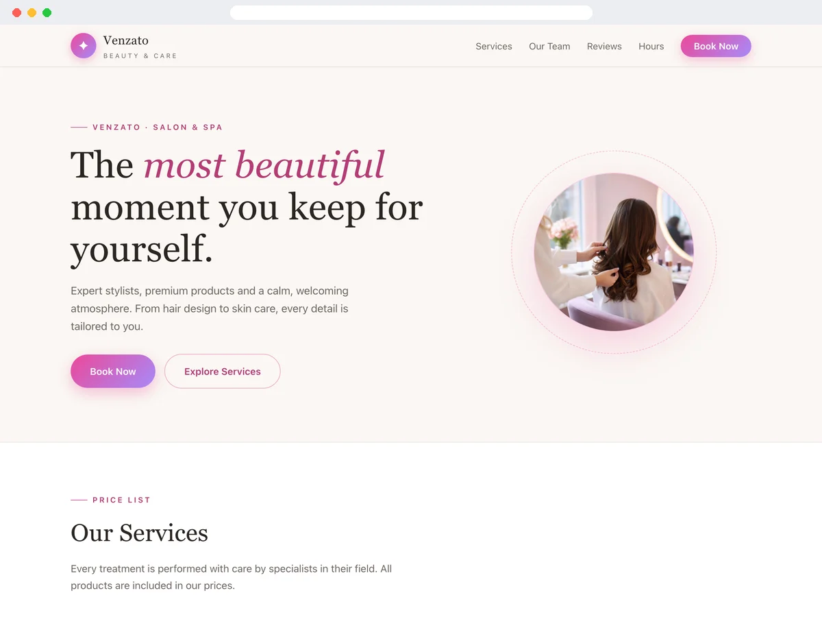 Beauty & Personal Care template preview
