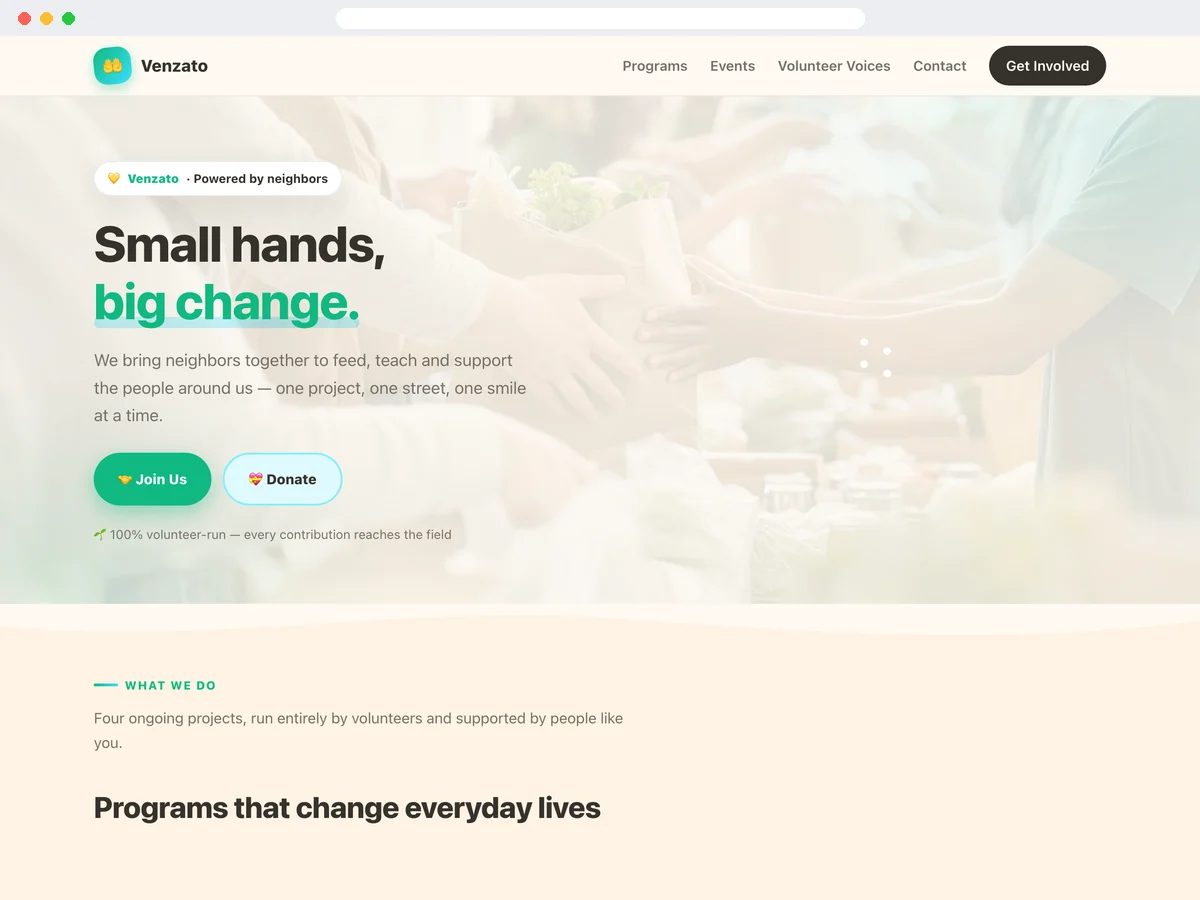Community & Civil Society template preview