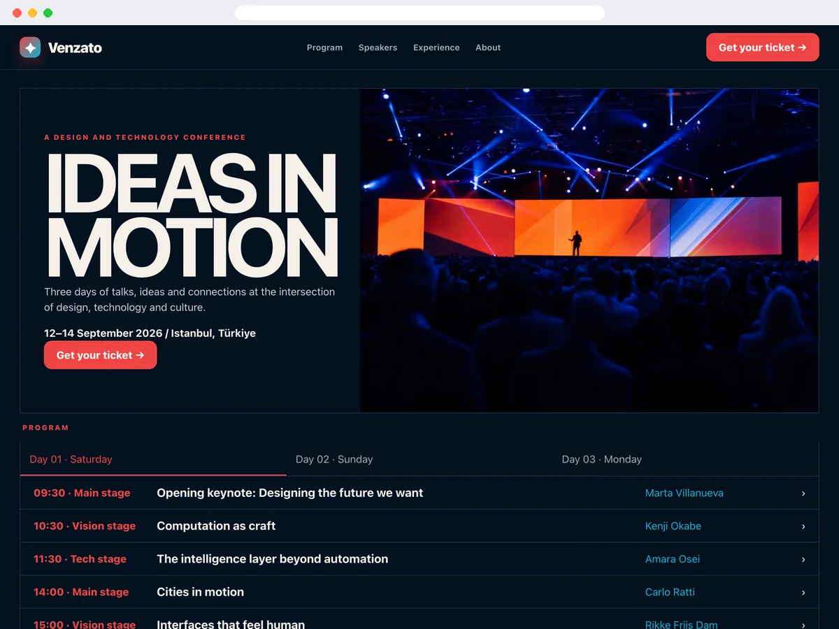 Design Conference template preview