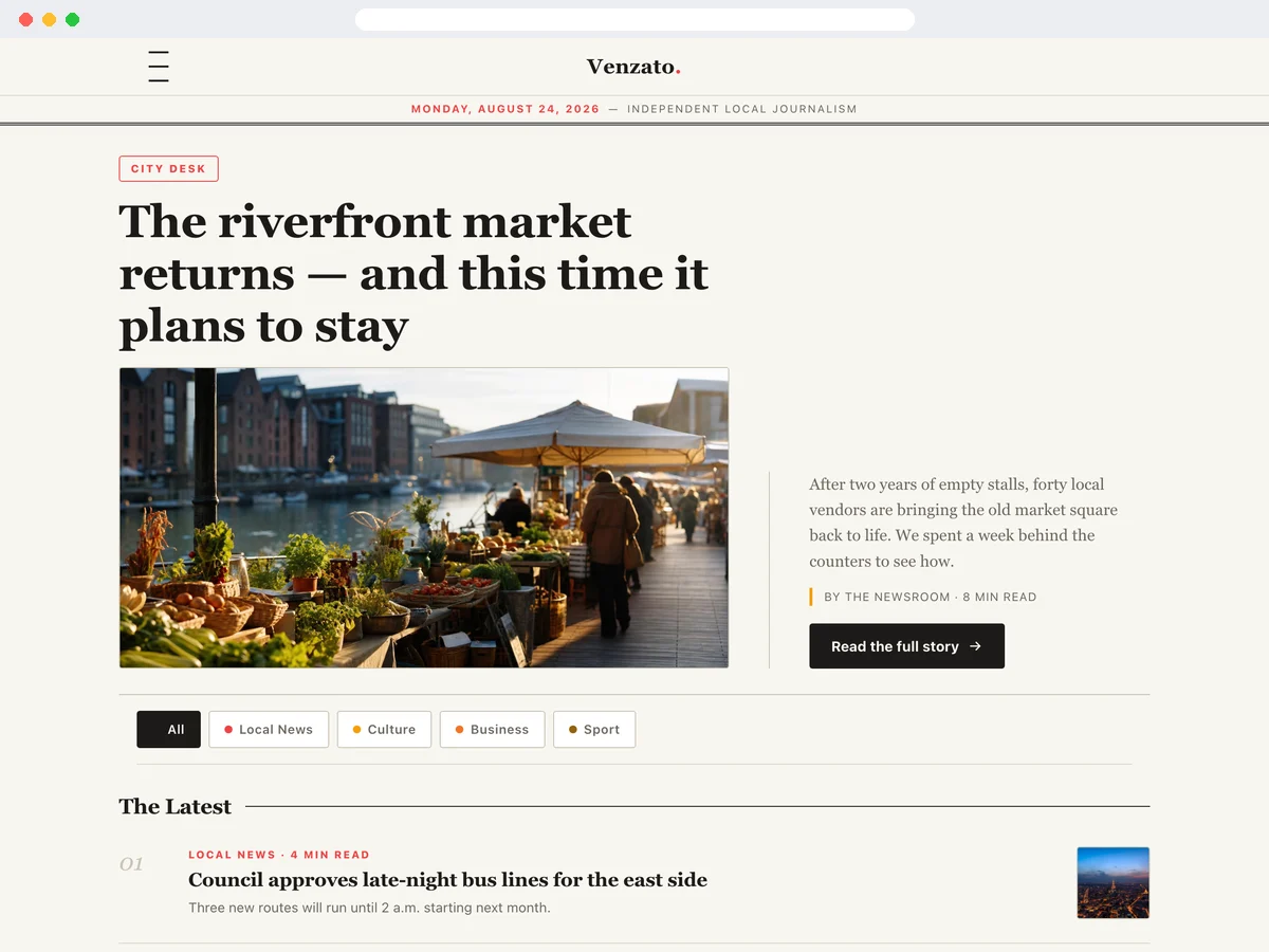 Media & Publishing template preview