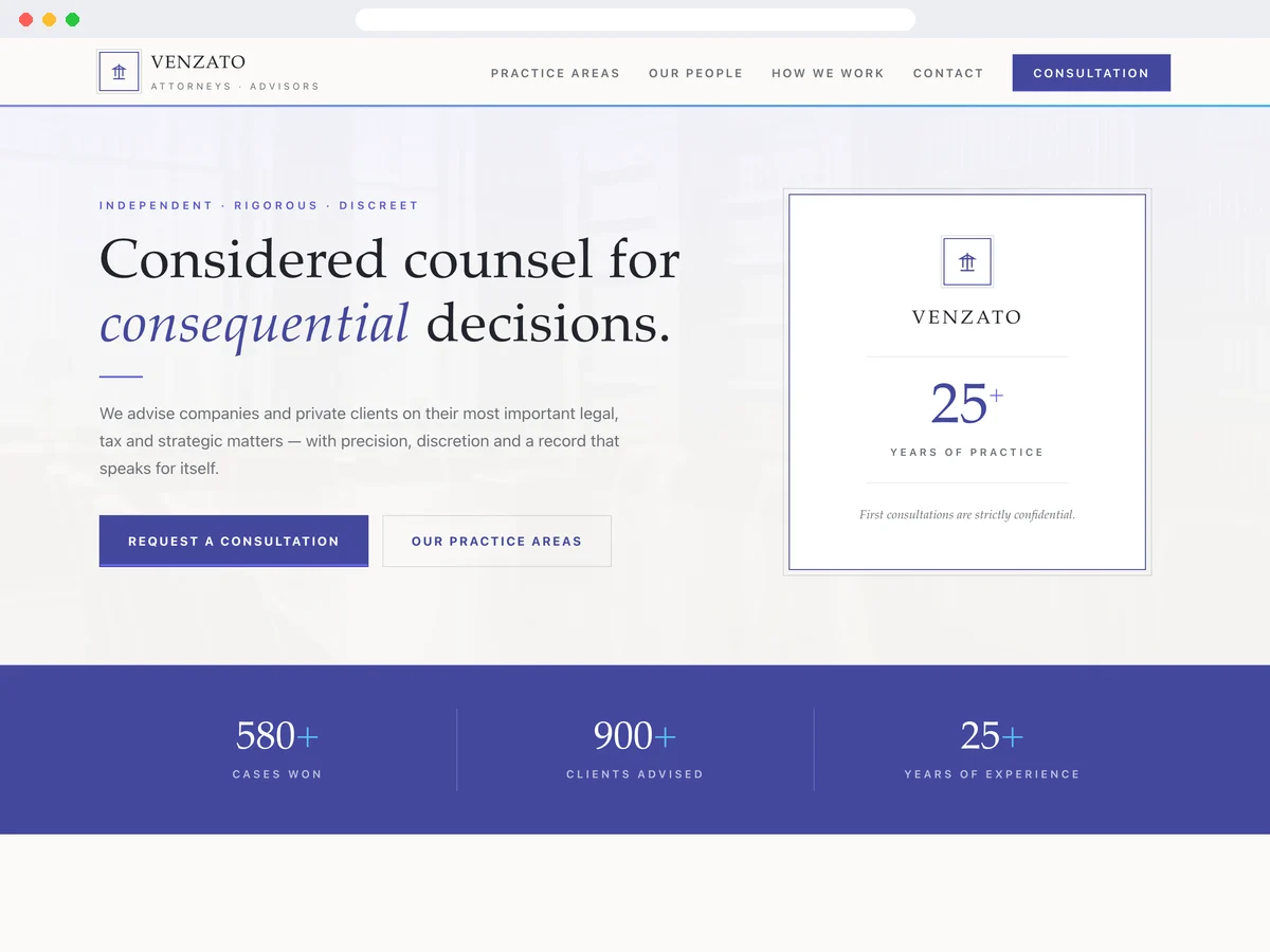 Law & Consulting template preview
