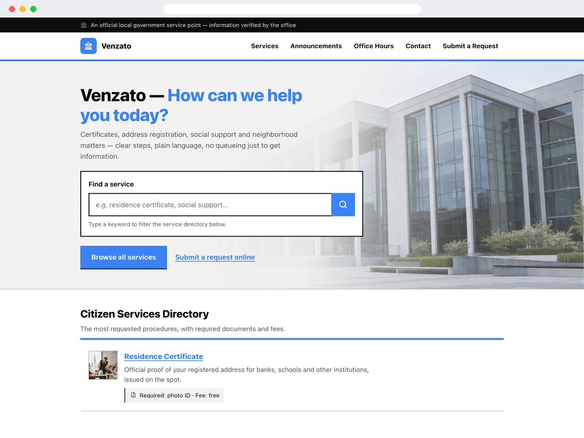 Government & Public template preview