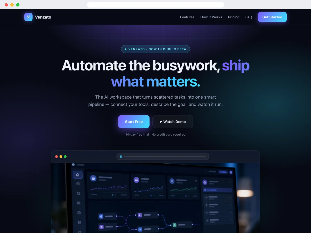 Technology & AI template preview
